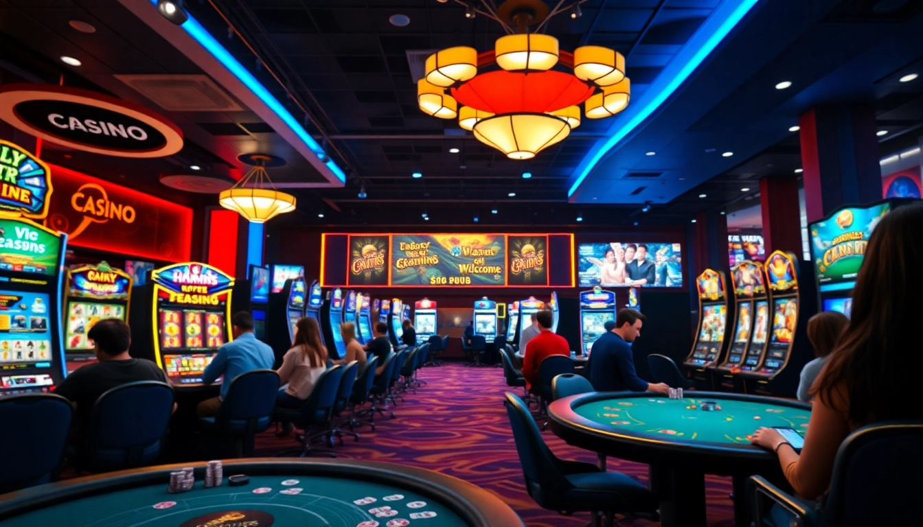Vibrant online casino scene displaying engaging games and players for site casino en ligne