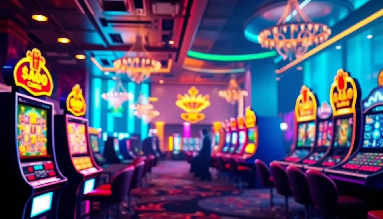 Jouer sur site casino en ligne dans un environnement dynamique et luxueux, avec des jeux vibrants.