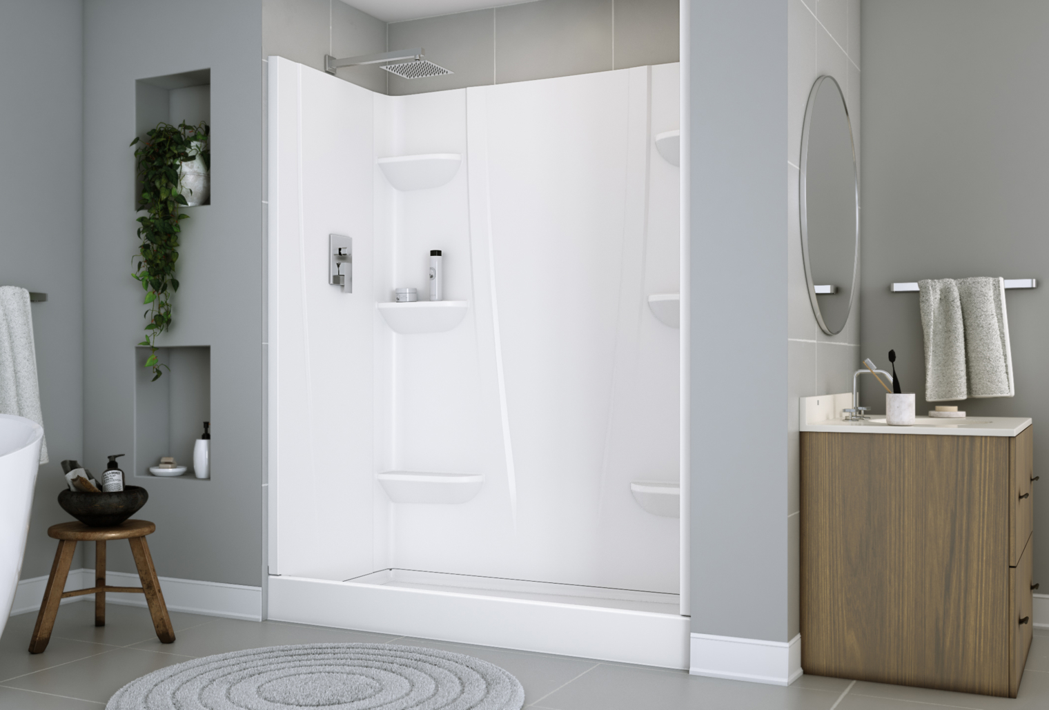 La beauté minimaliste d’une cabine de douche italienne